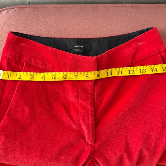 Smythe Velvet Wide Leg Trouser - Scarlet Red - Picture 11 of 11